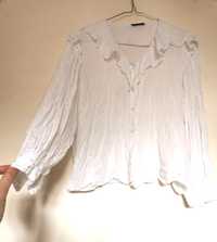 Biała koszula haftowana z falbankami Medicine r. L 
Styl boho, koronka