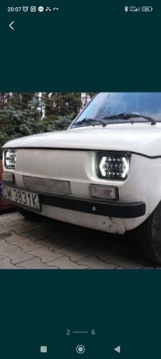 Fiat 126p lampy technologia LED nowe