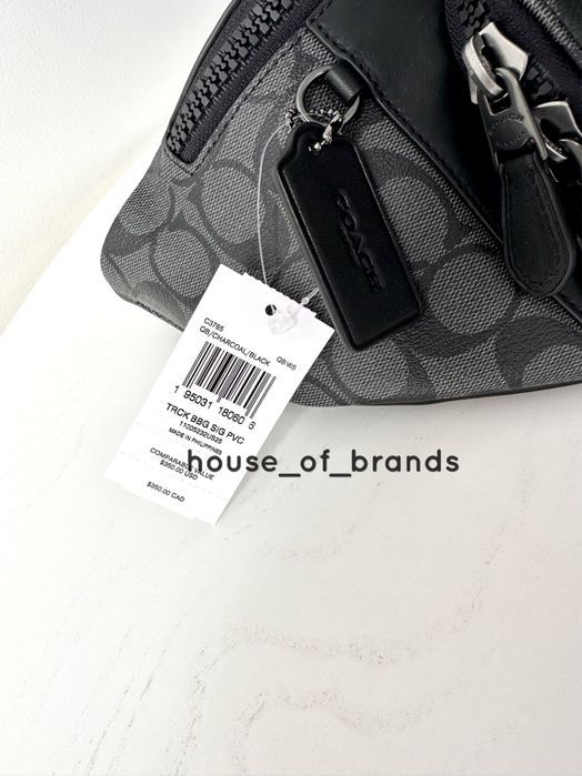 COACH Track Belt Bag Чоловіча шкіряна сумочка бананка мужская сумка