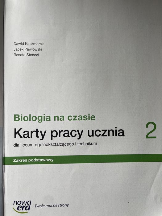 Biologia na czasie 2 karty ucznia