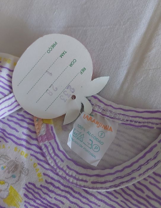 Lote 2 artigos bebé | 1-3m | Laranjinha | NOVOS