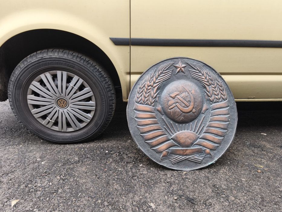 Велика чеканка герб СРСР в хорошому стані, діаметр 70 см