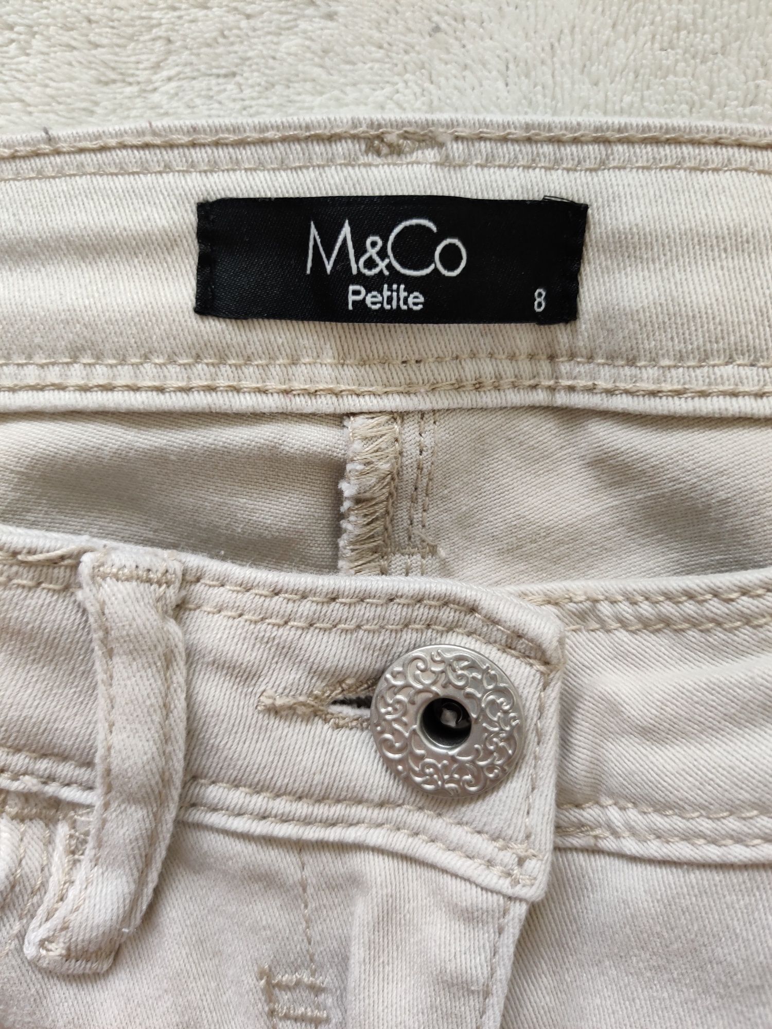 Spodnie M&Co petite 36 S zamki suwaki elastan