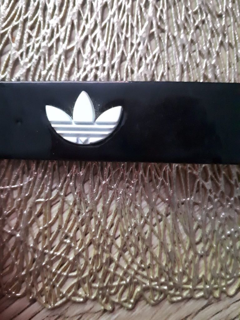 Pasek do spodni czarny lakierowany adidas