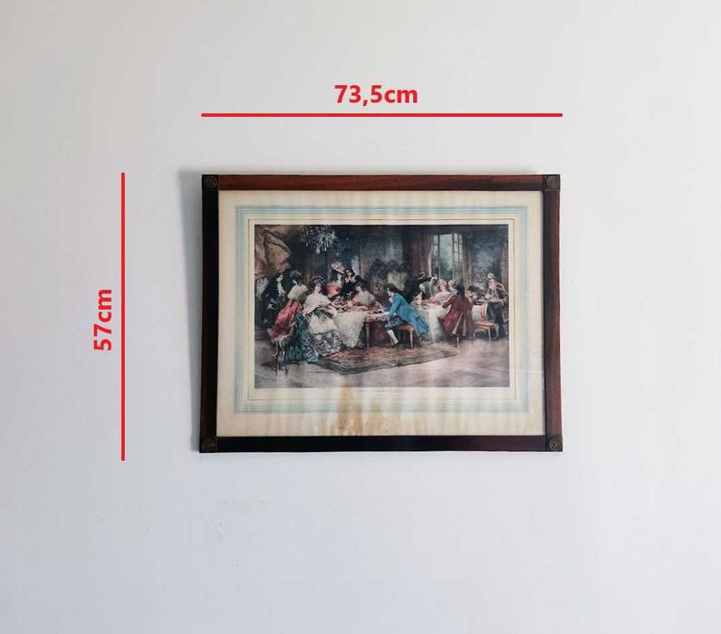 Quadro de gravura francesa de Marie Antoinette