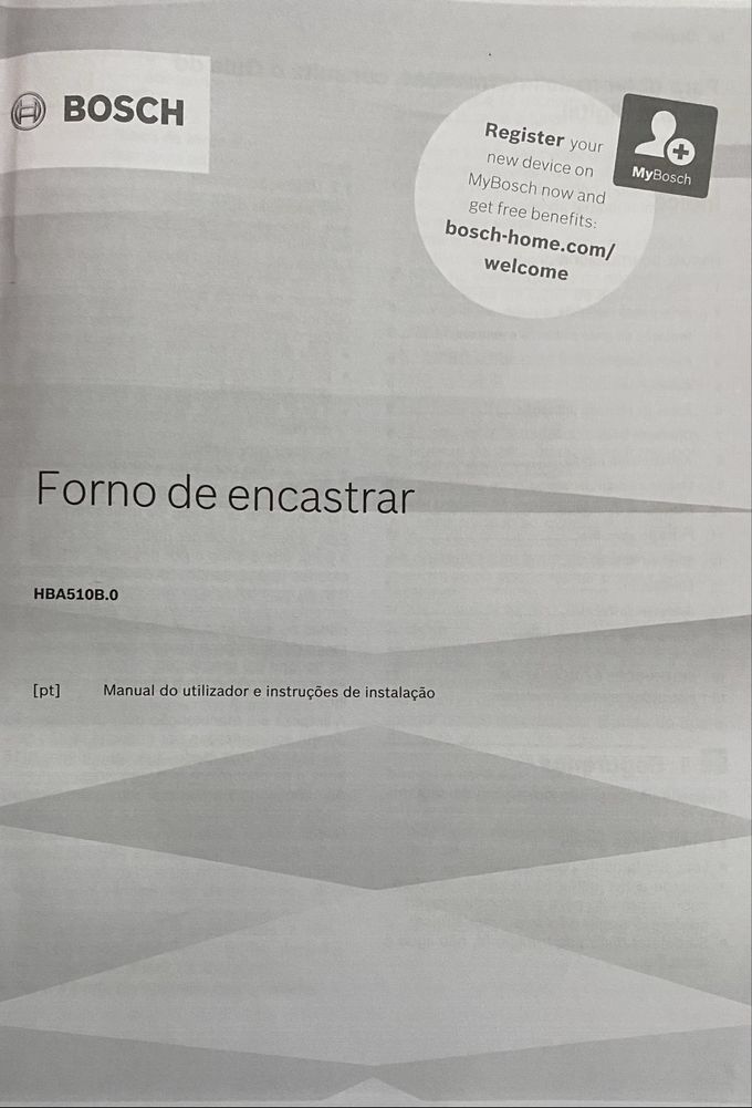Forno Bosch de encastrar HBA510B.0 71l, classe A