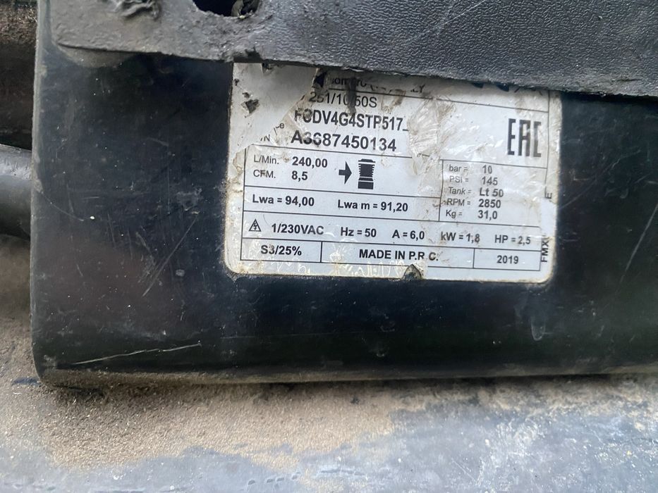 Silnik kompresor stanley fatmax pompa 10bar 1,8kw 2,5hp