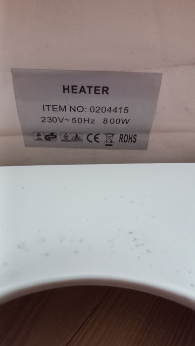 Aquecedor ROHS 230V-50Hz 800w