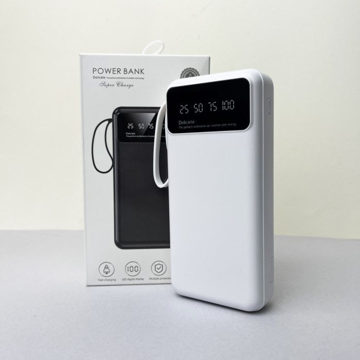 Power Bank Super з кабелем USB+Micro+Type-C+L