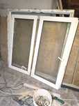 Okna 55x142 drewniane, 145x143 plastikowe oddam za darmo