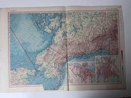 Mapa Kanada Alaska ZSRR atlas PRL