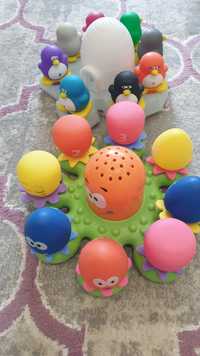 Іграшки для ванни восьминоги Tomy та пінгвіни