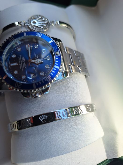 Conjunto relogio + pulseiras