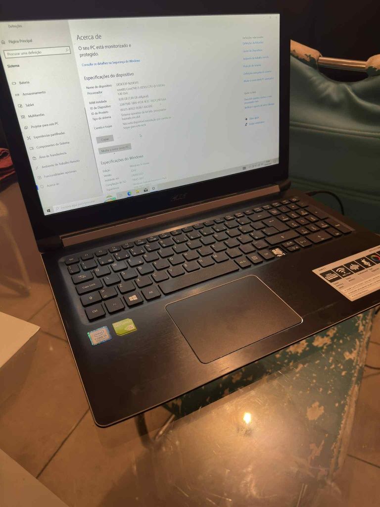 Portátil Acer I5 8th 8gb ram Windows 11