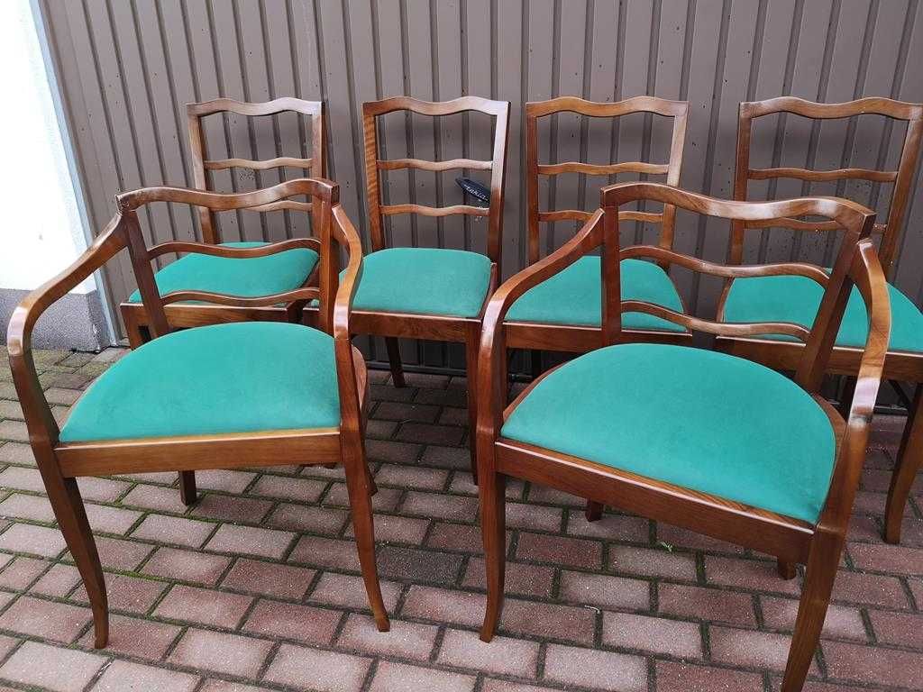 Komplet Krzesła ART-DECO Orzech Stare Antyk Po Renowacji.