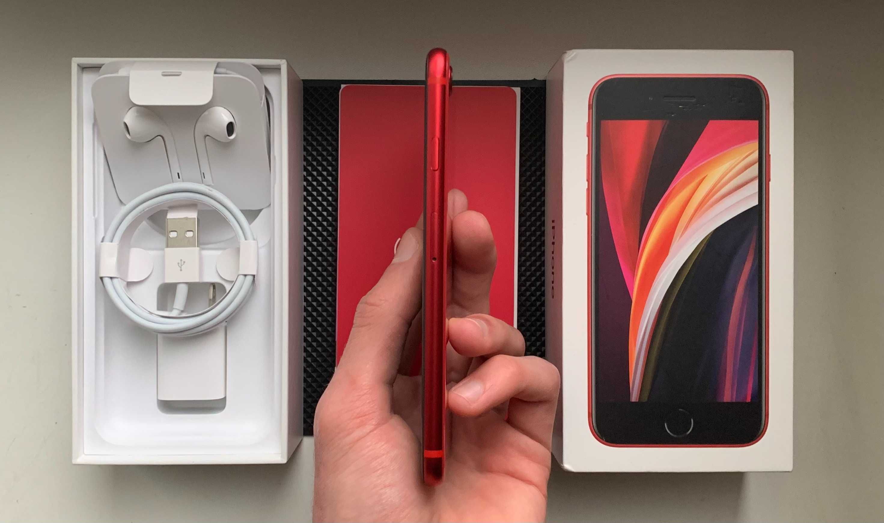 НОВЫЙ - iPhone SE 2020 64 гб - NEVERLOCK - 100% АКБ + КОМПЛЕКТ - RED