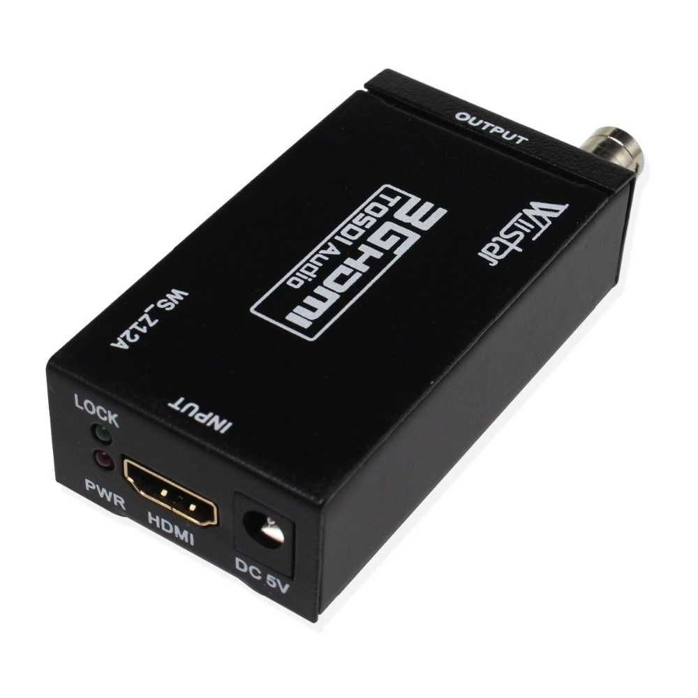 Conversor HDMI p/ SDI ou SDI p/ HMDI (3G/SD/HD) p/ Cameras Vigilância