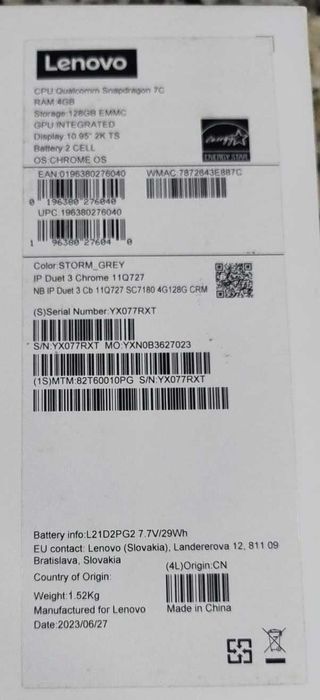 Lenovo IdeaPad Slim 3 Chromebook