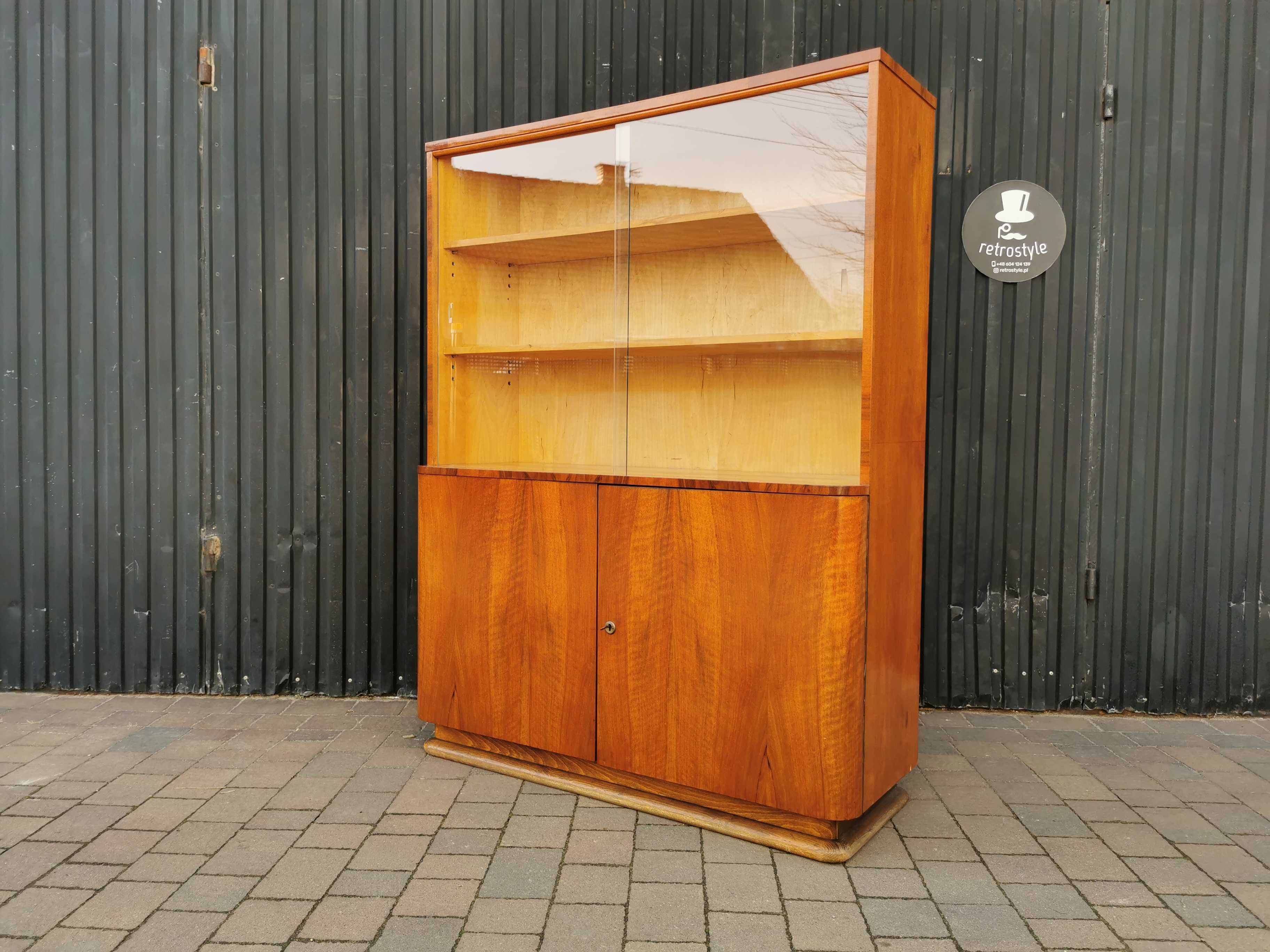 Biblioteczka ART DECO, proj. J. Halabala, Czechosłowacja '30-'50, PRL