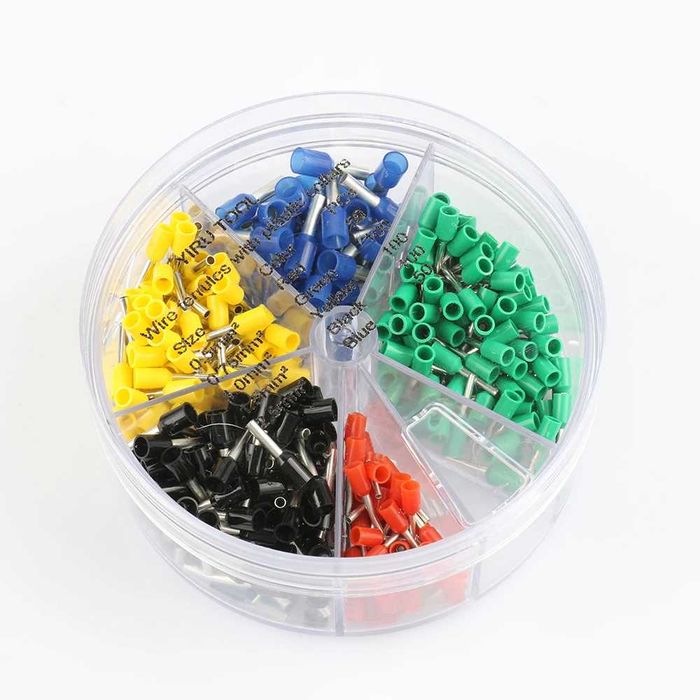 Набор трубчатых наконечников с изоляцией, клемма, гильзы 400 шт