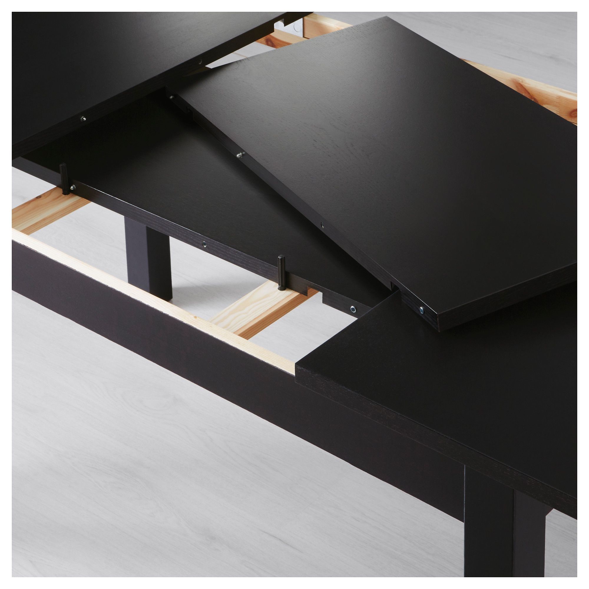 Mesa preta IKEA extensível