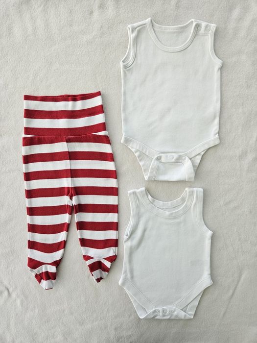 Zestaw Body spodnie rozm 62 bawełna H&M