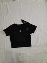 Crop top czarny S
