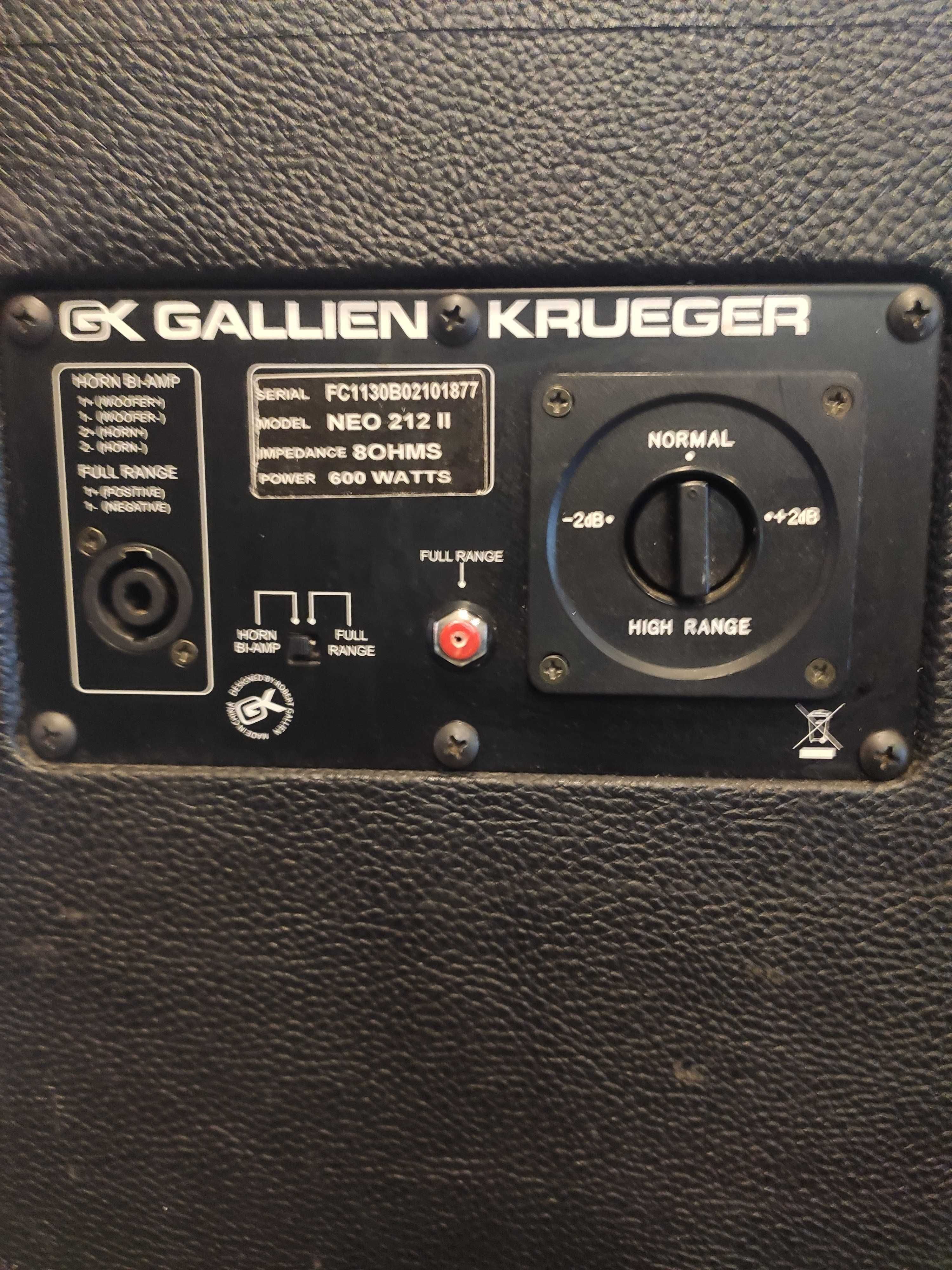 Gallien Krueger Neo 212 II  lekka kolumna basowa 2x12" 23kg