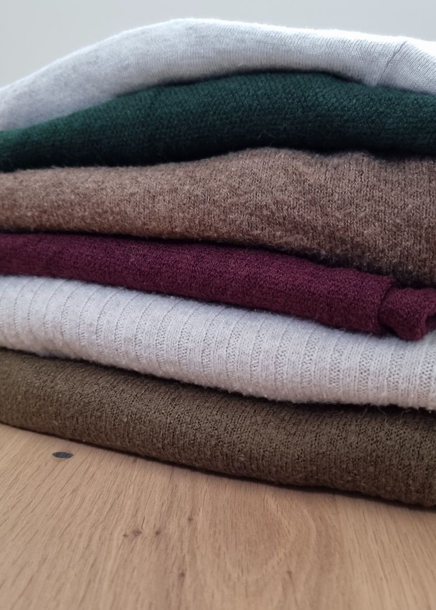 Paka 6 swetrów S sweter golf komplet