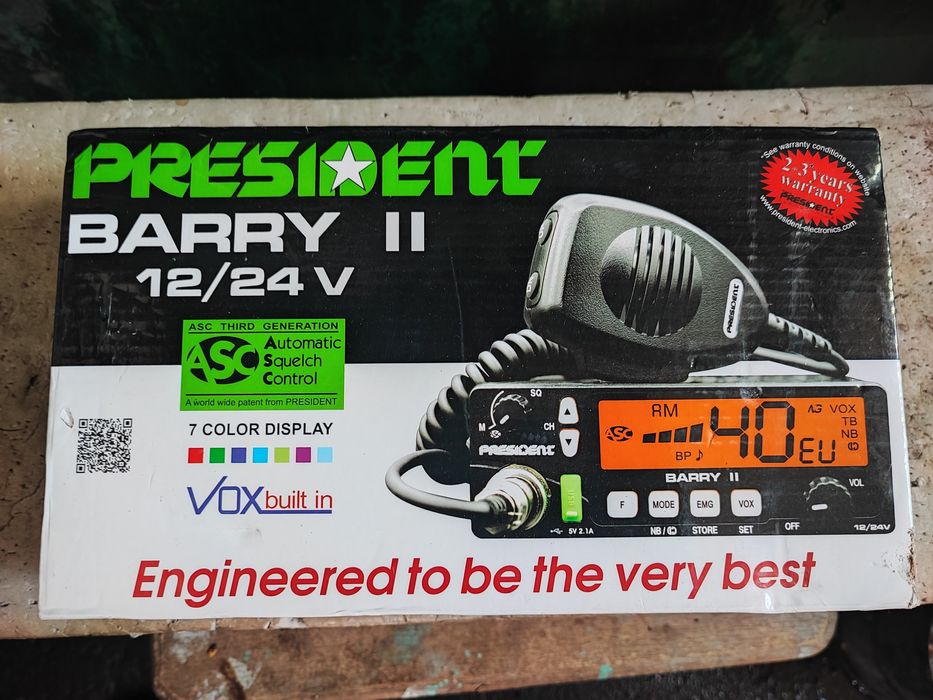 Радіостанція BARRY II ASC AM/FM, 24/12V Сі-Бі радіостанція 27 МГЦ
