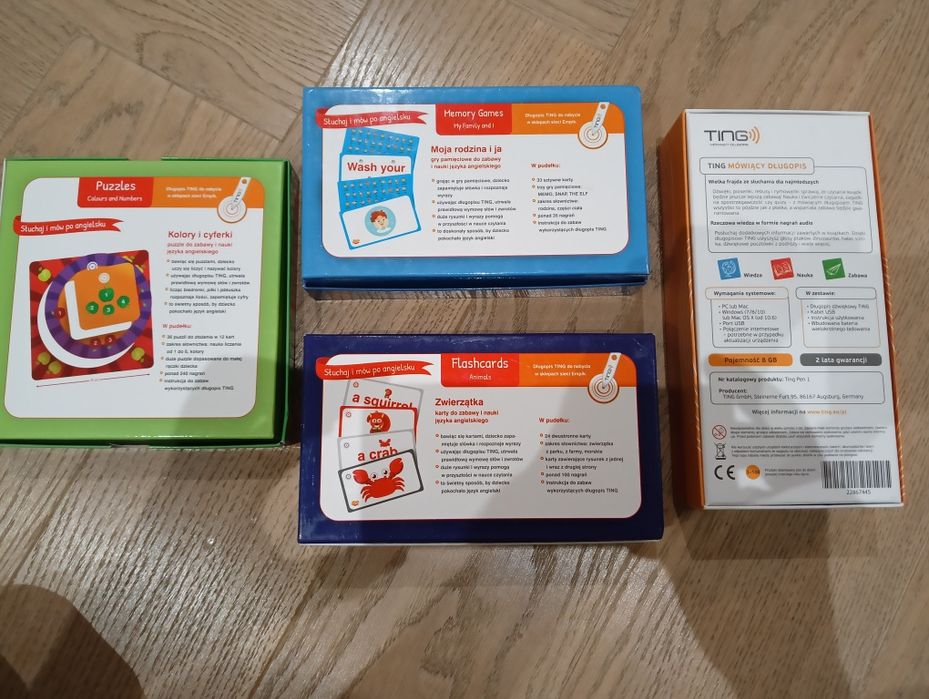 Mówiący długopis wraz z zestawem kart