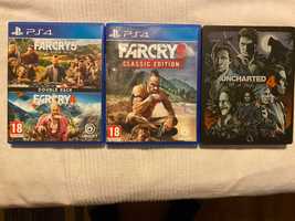 Jogos PS4 Far Cry e Uncharted e mais