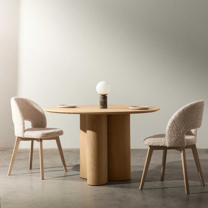 ZZ1869 - Stół do jadalni Avas okrągły, fornir dąb naturalny