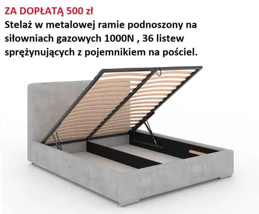 Łóżko tapicerowane Apollo 160x200 ze stelażem
