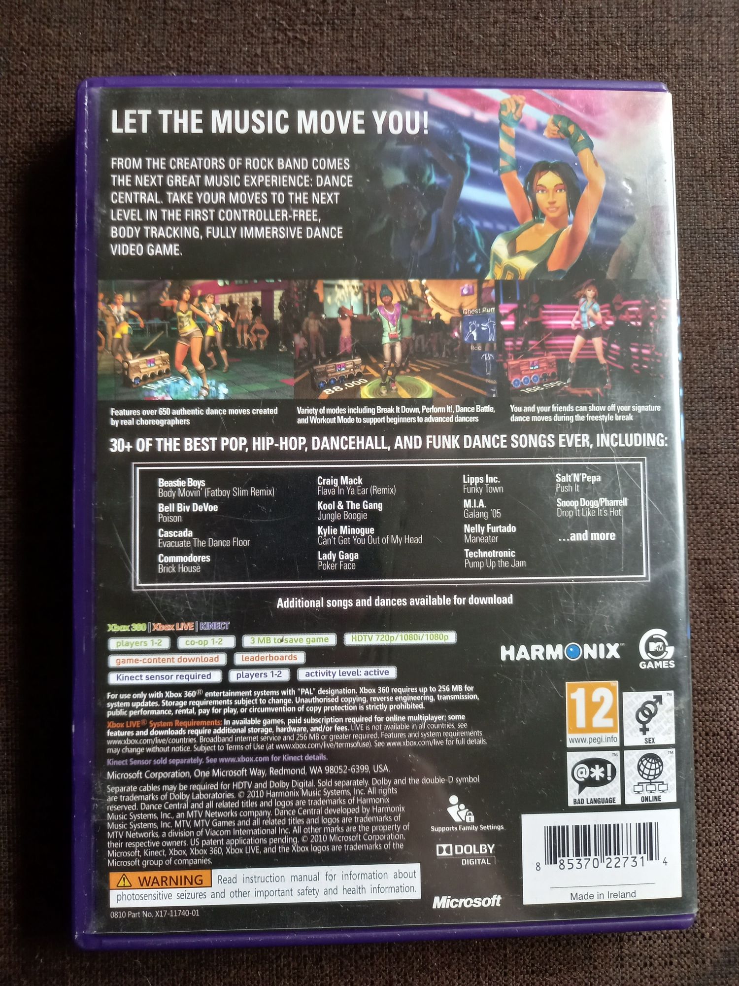 Gra taneczna Dance Central na xbox 360 kinect