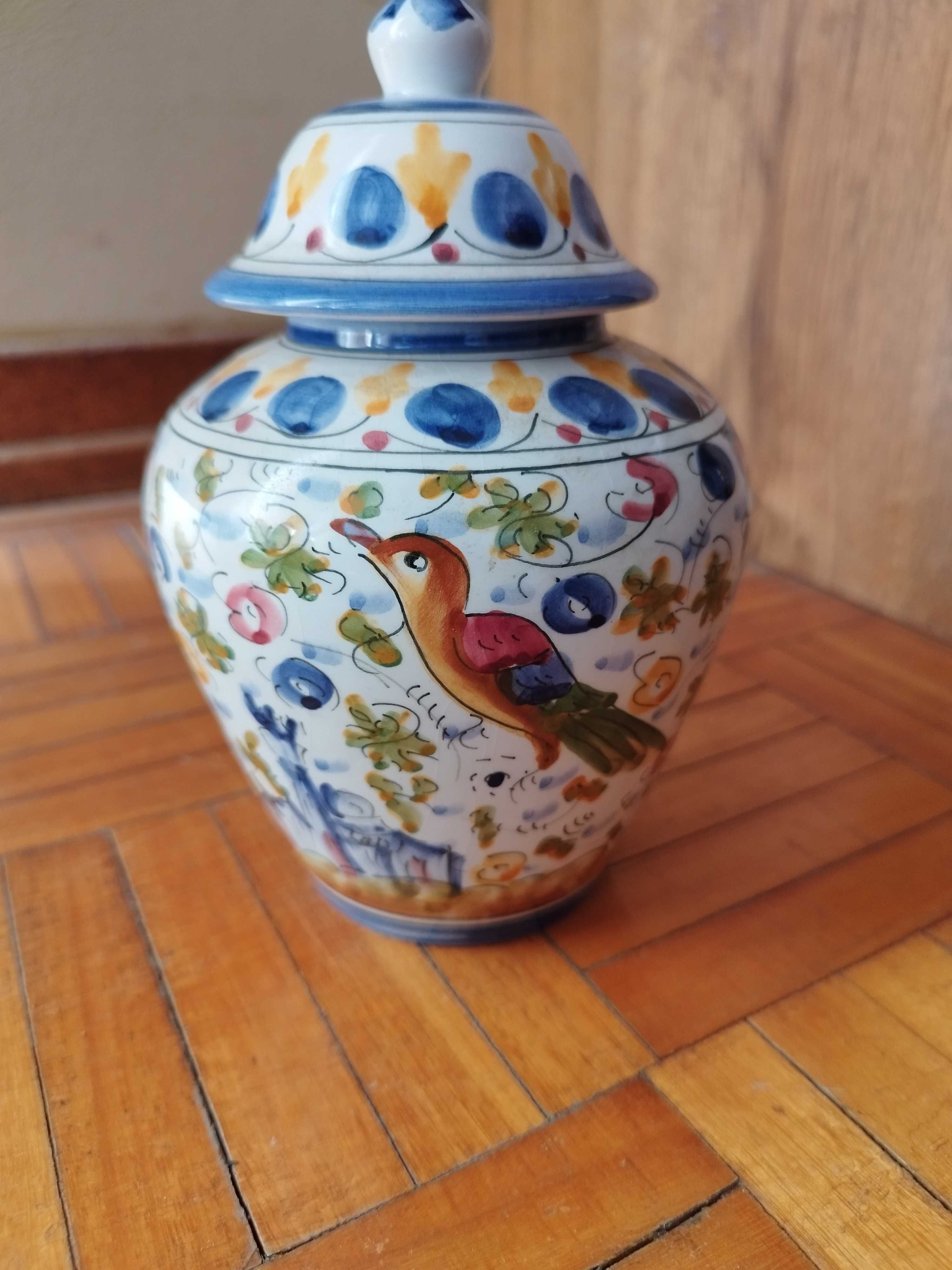 Potes com tampa porcelana vintage