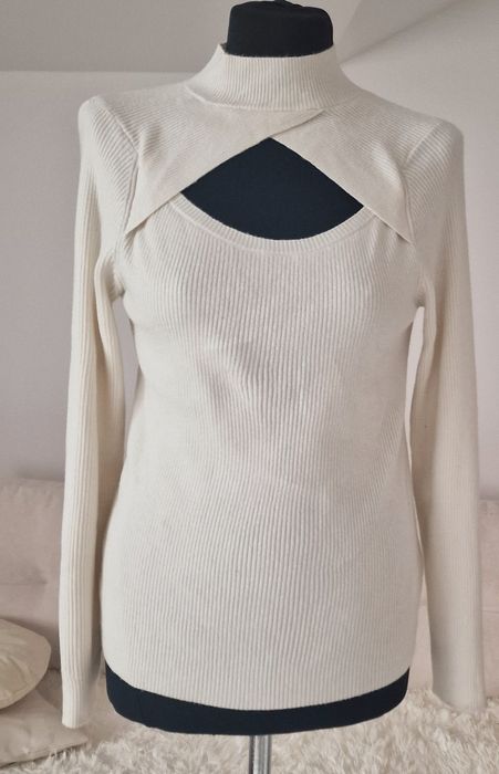 Pólgolwik prązkowany, ecru "F&F".