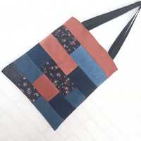 Duża torba shopperka patchwork Handmade