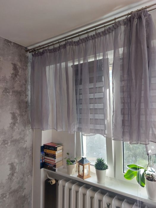 Firana szary woal 4m szerokości