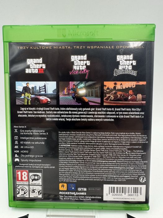 GTA Trilogy Xbox One Series Gwarancja