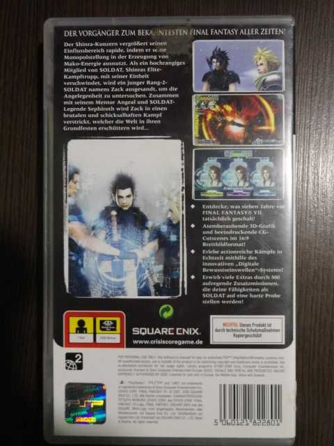 Gra PSP Final Fantasy VII Crisis Core