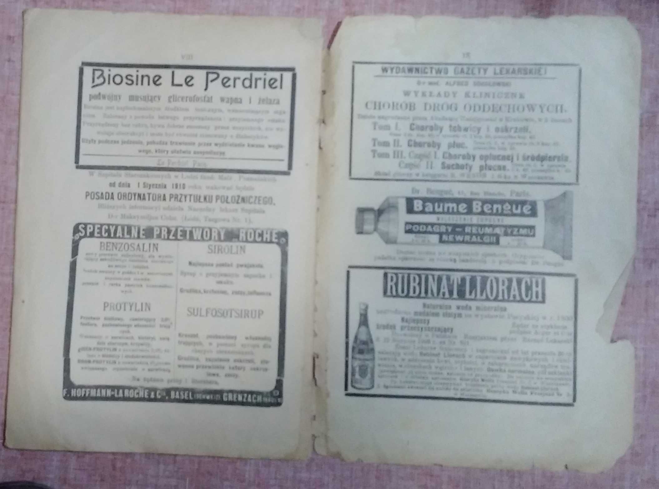 Gazeta Lekarska 1909  rok  unikat