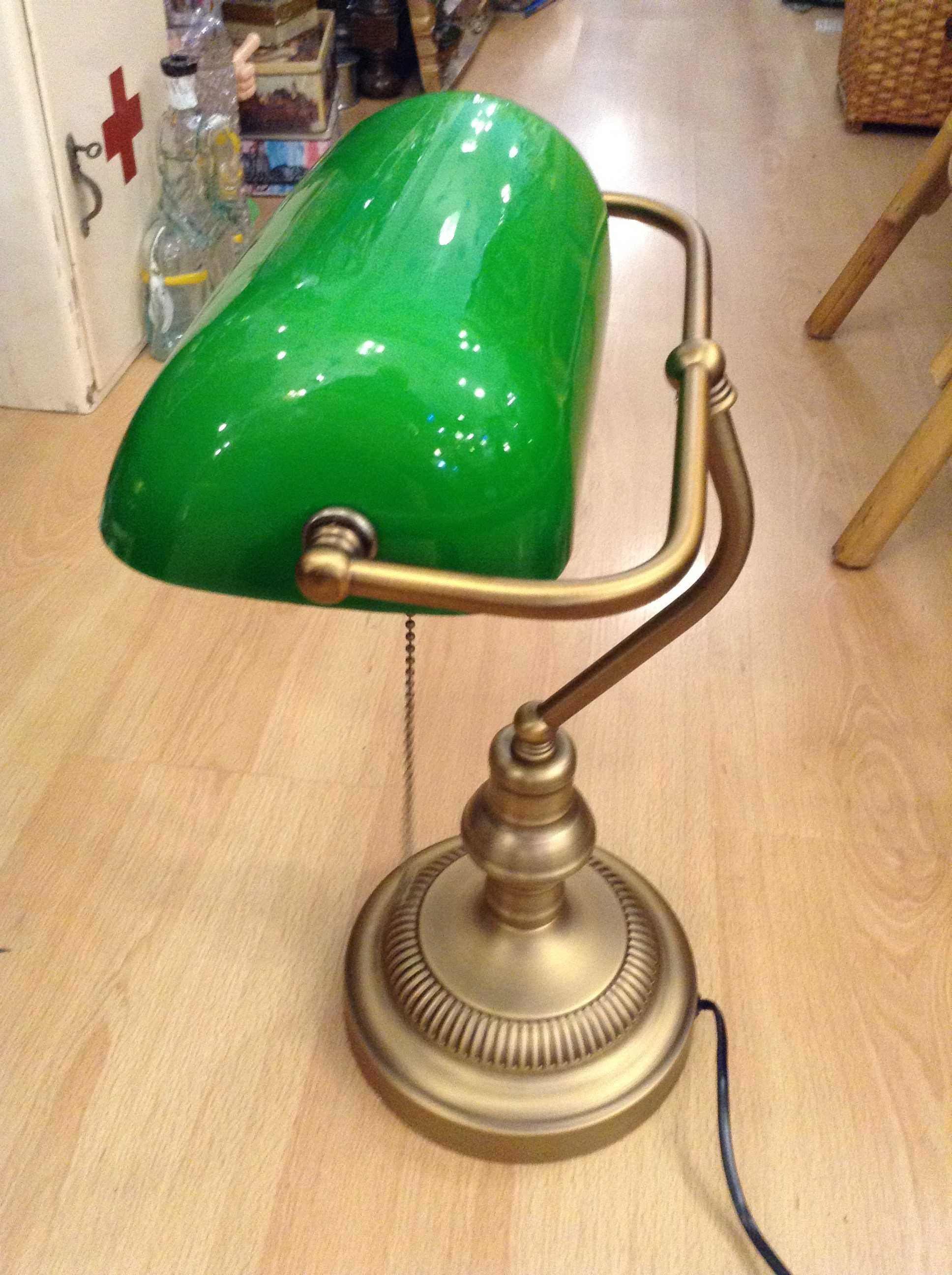 Candeeiro de secretária -banqueiro -mesa Escritório vidro verde - Novo