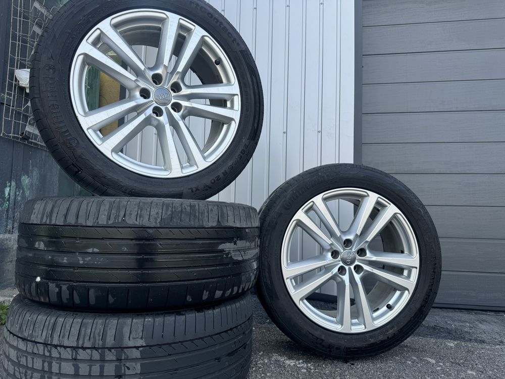 Оригінальні диски з літніми шинами audi q7 5:112 285/45 r20