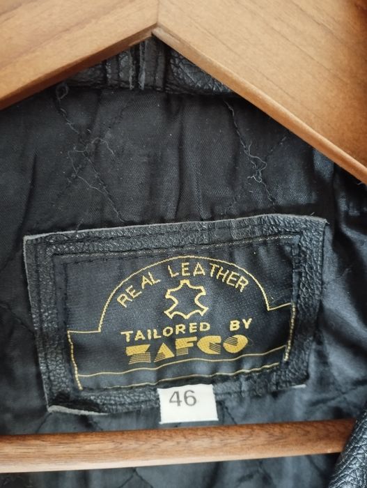 Casaco de moto em pele genuína