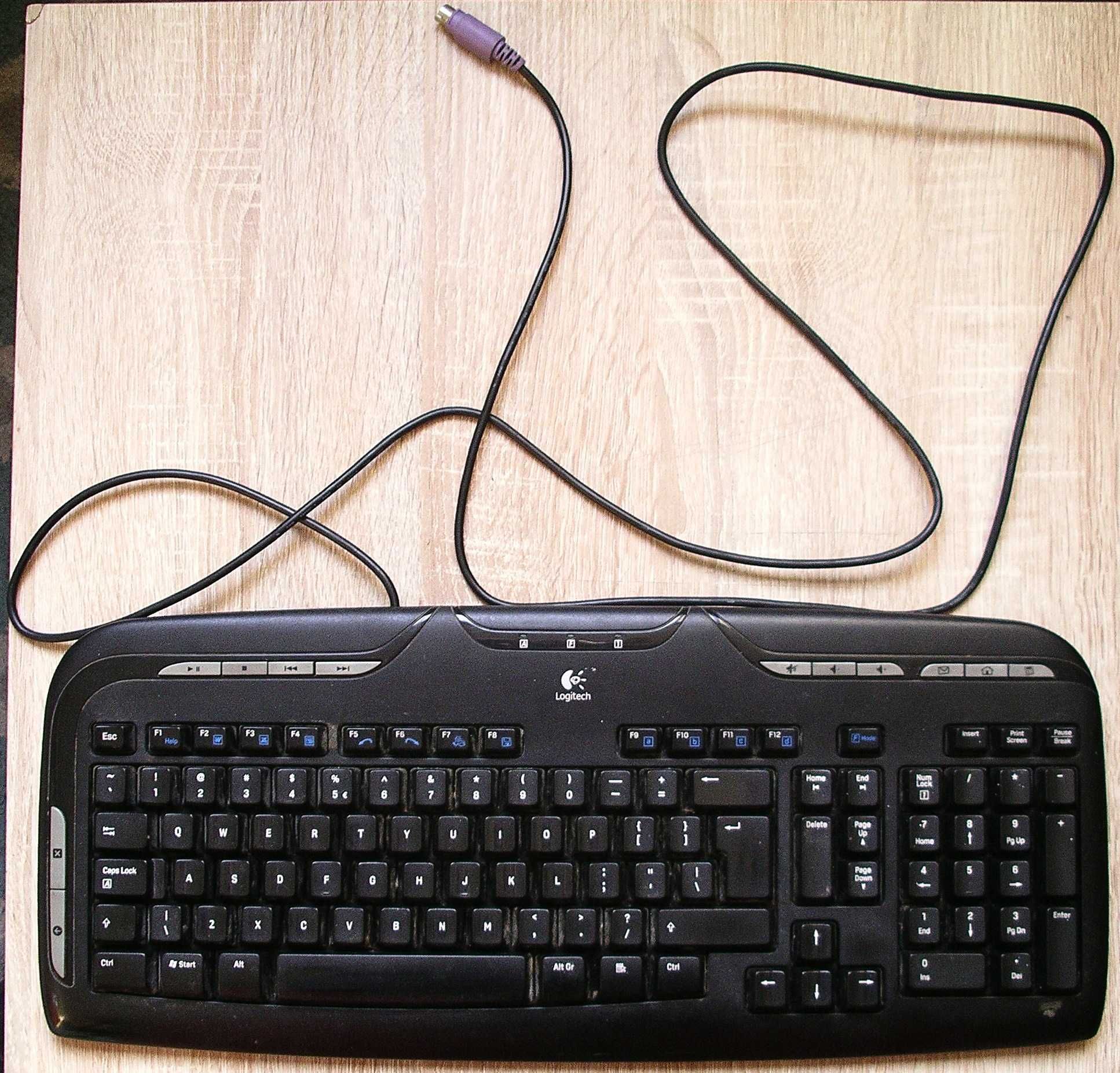 Klawiatura Logitech Y-SAE71 SK-2930, złącze PS/2, stara, stan nieznany