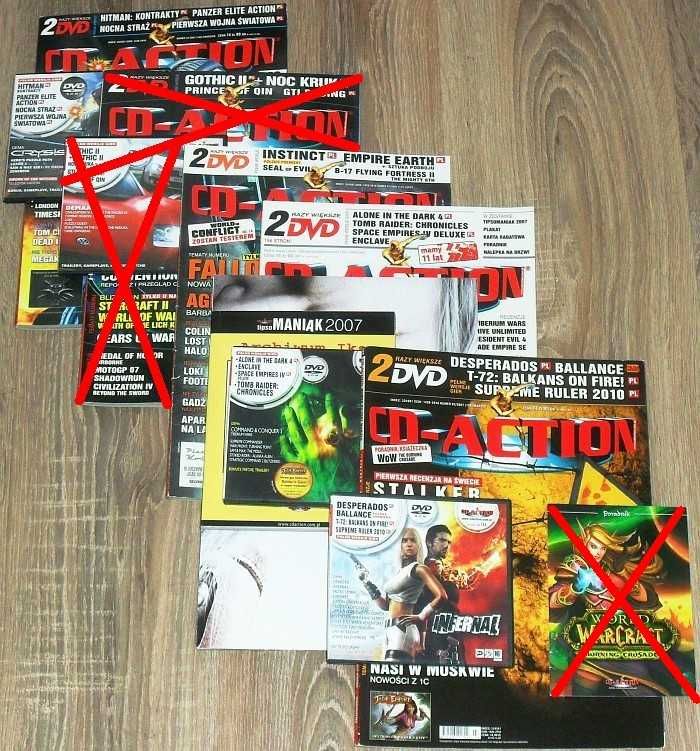 Płyty, plakaty, dodatki, magazyn CD-ACTION, niekompletne rok 2007