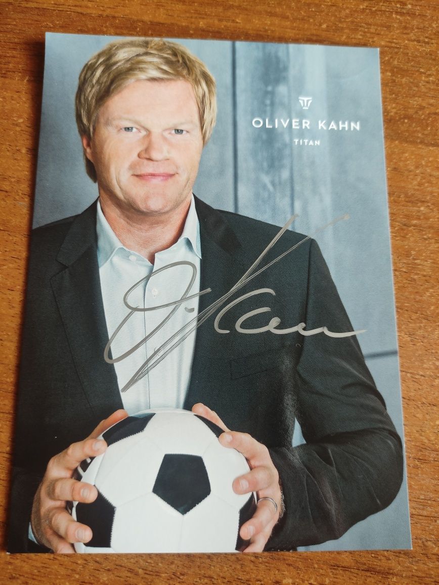 Autograf, podpis Oliver Kahn Bayern Monachium FC Piłka Nożna TITAN