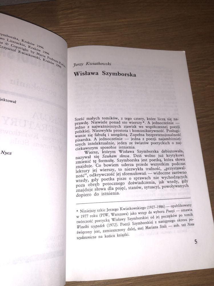 Wislawa szymborska zycie na poczekaniu