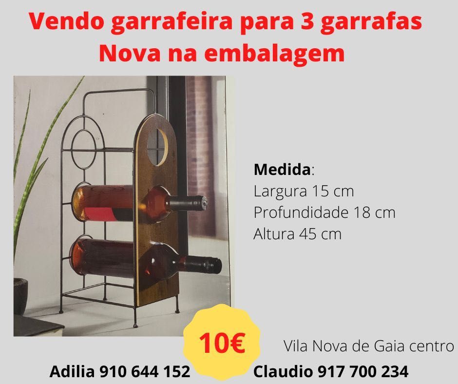 Vendo Garrafeira Nova na embalagem